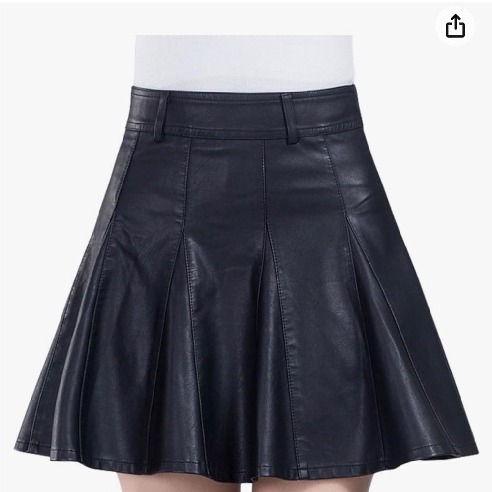 Pleather Mini Skirt w built in shorts